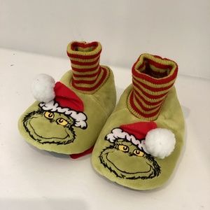 COPY - NWT THE GRINCH DR.SEUSS GREEN KIDS SLIPPERS VARIOUS SIZES